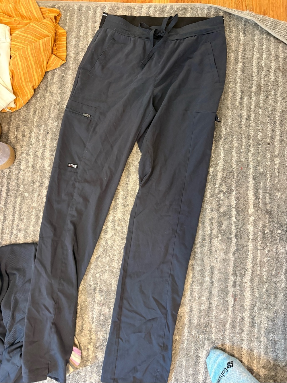 Grey's Anatomy Black Straight-Leg Scrub Pants